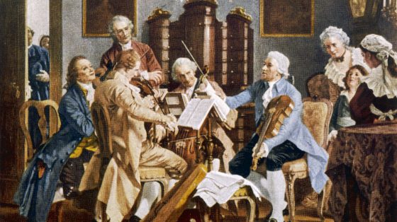 painting of chamber music group